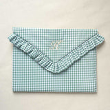 The Sage Green Gingham Laptop Sleeve