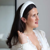 THE IVORY SATIN WRAP HEADBAND