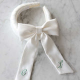 THE IVORY SATIN CLASSIC BOW