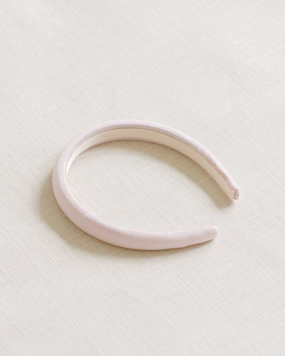 THE LIGHT PINK LINEN CHILDREN'S HEADBAND