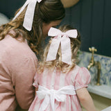 THE LIGHT PINK LINEN CHILDREN'S BOW