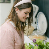 THE LIGHT PINK LINEN HEADBAND