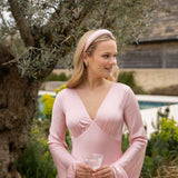 THE LIGHT PINK SATIN HEADBAND