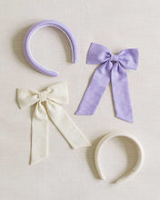 Load image into Gallery viewer, THE LILAC LINEN CLASSIC BOW
