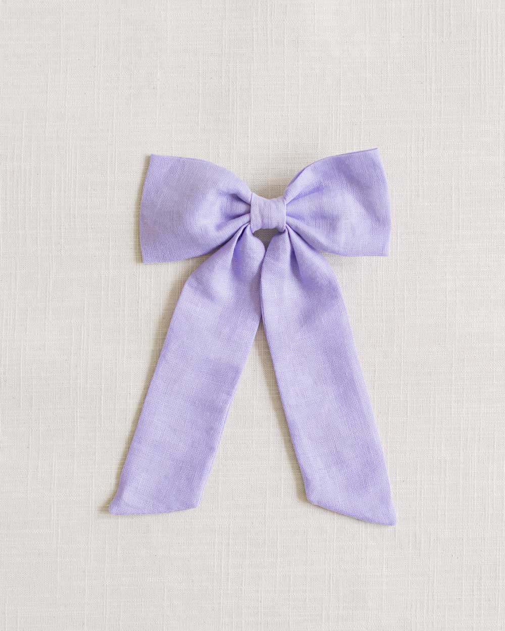 THE LILAC LINEN CLASSIC BOW