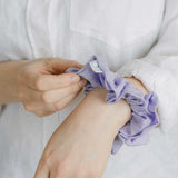 THE LILAC LINEN SCRUNCHIE
