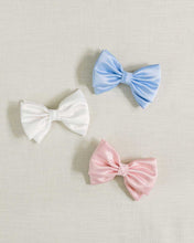 Load image into Gallery viewer, THE BLUE SATIN LUXE BOW
