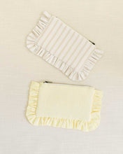 Load image into Gallery viewer, The Beige Stripe Mini Ruffled Pouch
