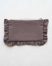 Load image into Gallery viewer, The Mocha Ruffled Pouch
