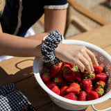 THE NAVY BLUE GINGHAM SCRUNCHIE