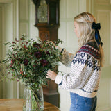 THE NAVY VELVET CLASSIC BOW