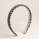 THE NAVY GINGHAM CHILDREN'S HEADBAND