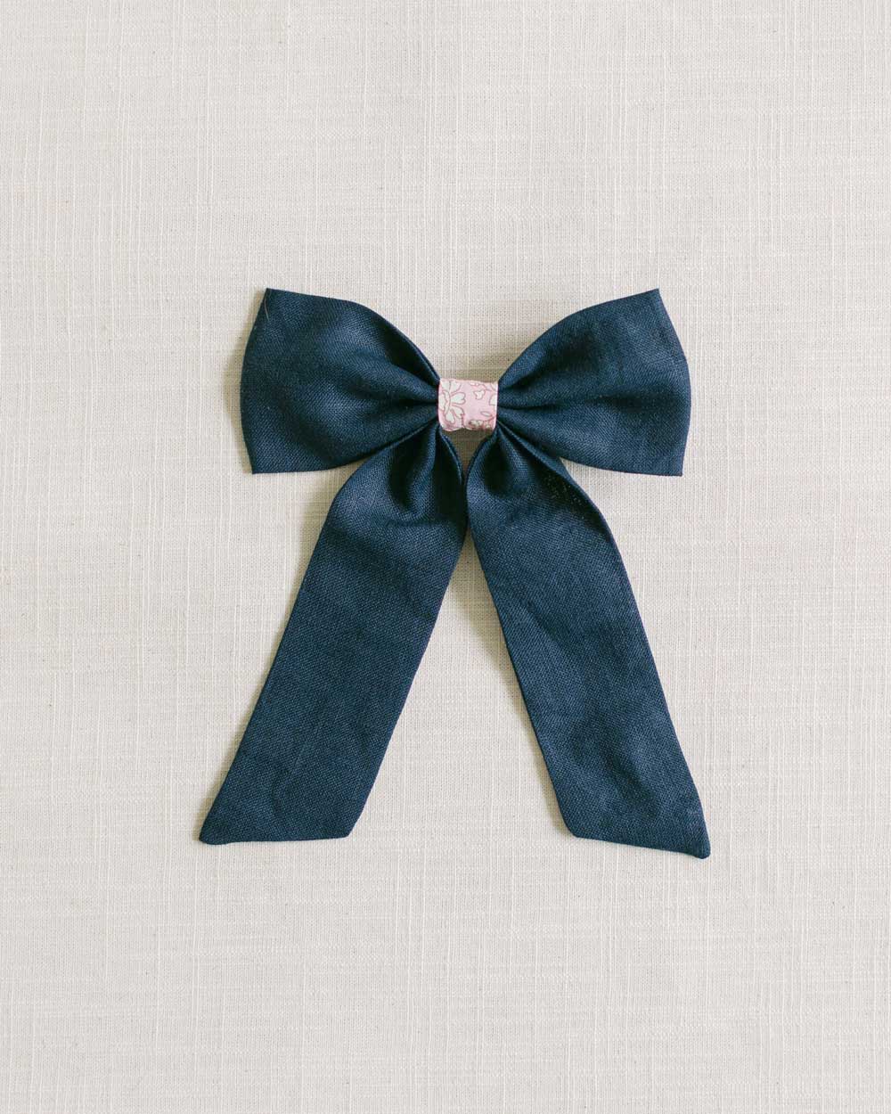 THE NAVY AND PINK CHILDREN'S BOW