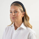 THE NAVY SATIN SLIM HEADBAND