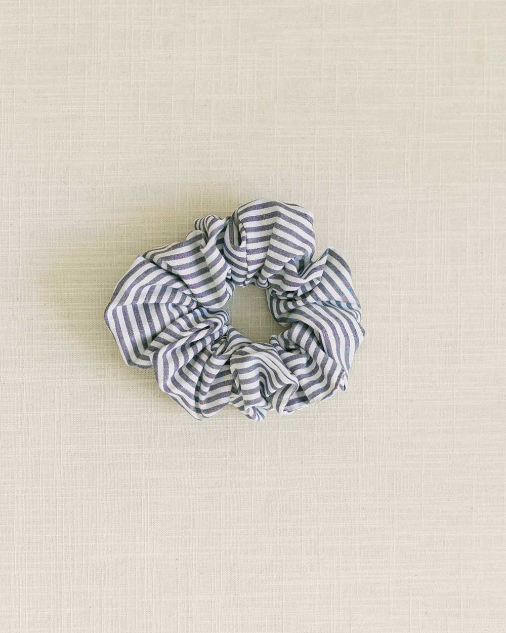 THE NAVY BLUE STRIPE SCRUNCHIE