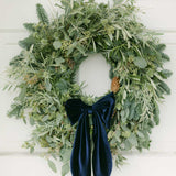 THE NAVY VELVET MAXI BOW
