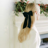 THE NAVY VELVET CLASSIC BOW