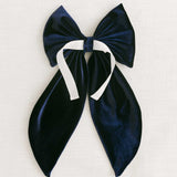 THE NAVY VELVET MAXI BOW