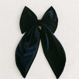 THE NAVY VELVET MAXI BOW
