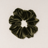 THE OLIVE GREEN VELVET SCRUNCHIE