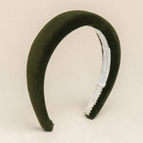 THE OLIVE GREEN VELVET HEADBAND