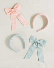 Load image into Gallery viewer, THE PEACH LINEN CLASSIC BOW
