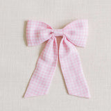 THE PINK GINGHAM CHILDREN'S BOW