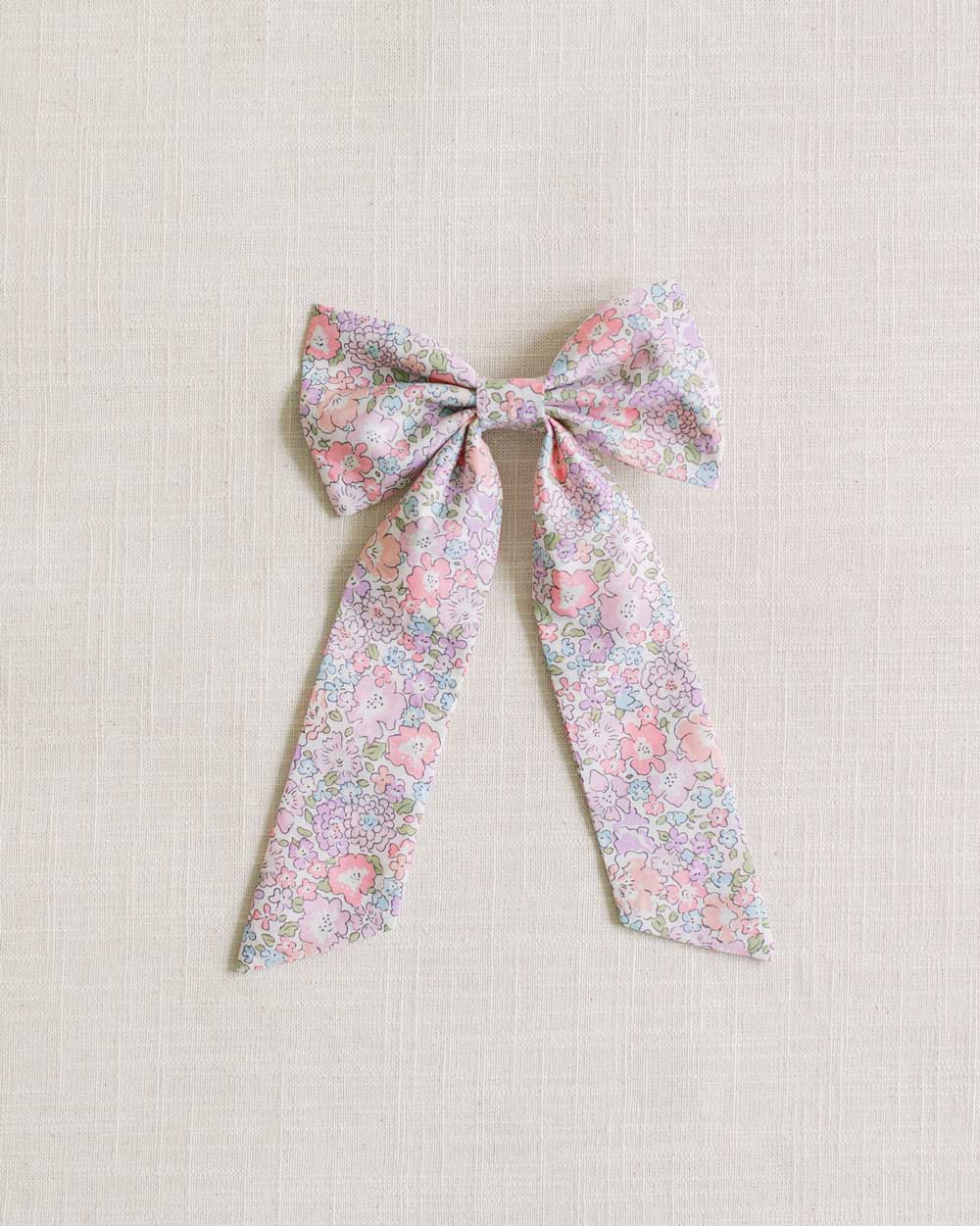 THE PASTEL FLORAL CHILDREN'S BOW MADE WITH LIBERTY FABRIC