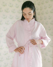Load image into Gallery viewer, The Light Pink Ruffled Linen Robe
