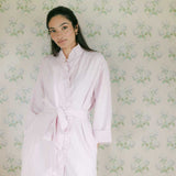 The Light Pink Ruffled Linen Robe