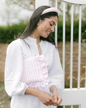 Load image into Gallery viewer, The Pink Stripe Ruffled Pouch
