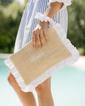 Load image into Gallery viewer, The Raffia Ruffled Pouch
