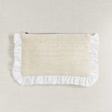 The Raffia Ruffled Pouch