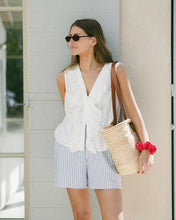 Load image into Gallery viewer, THE RED LINEN SCRUNCHIE
