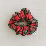 THE RED TARTAN SCRUNCHIE