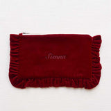 The Red Velvet Ruffled Pouch