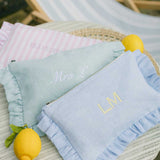 The Chambray Ruffled Pouch