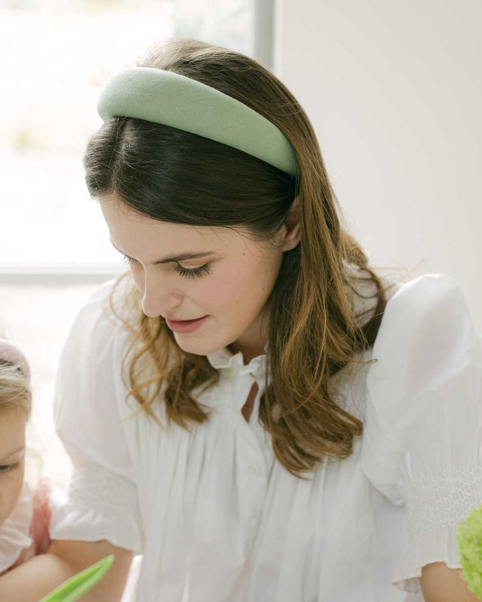 Green Linen Hairband