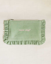 Load image into Gallery viewer, The Sage Green Ruffled Pouch
