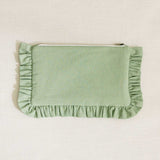 The Sage Green Ruffled Pouch