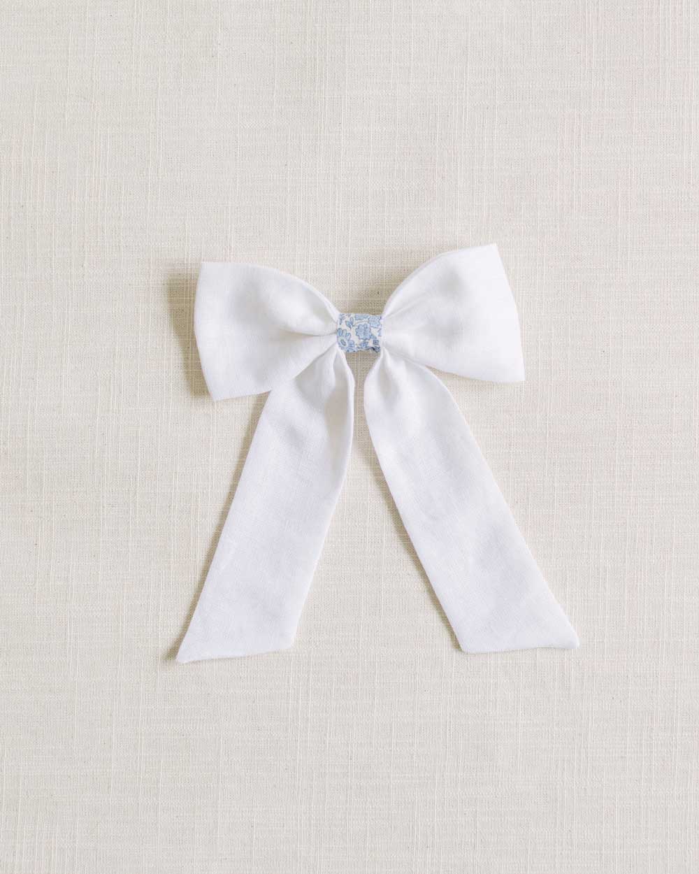 THE WHITE AND BLUE CHILDREN'S BOW