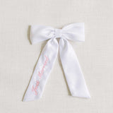 THE WHITE SATIN CLASSIC BOW
