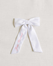 Load image into Gallery viewer, THE WHITE SATIN CLASSIC BOW
