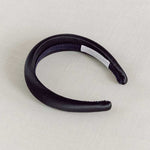 Black satin women's headband 