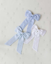 Load image into Gallery viewer, THE BLUE GINGHAM CLASSIC BOW
