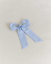 Load image into Gallery viewer, THE BLUE GINGHAM CLASSIC BOW
