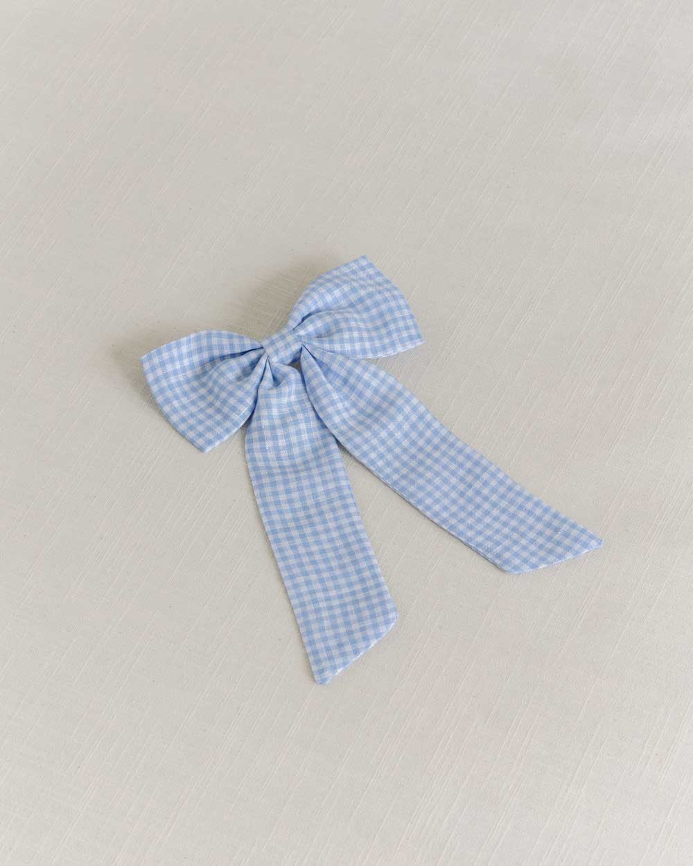 THE BLUE GINGHAM CLASSIC BOW