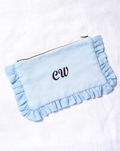 Load image into Gallery viewer, The Light Blue Ruffled Pouch
