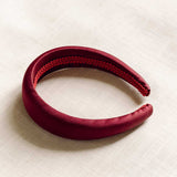 THE BURGUNDY SATIN HEADBAND