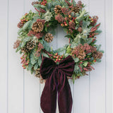 THE BURGUNDY VELVET MAXI BOW